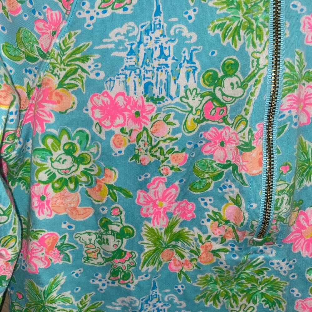 Lilly Pulitzer Blue and Pink Floral Top. Disney print. - Picture 2 of 7